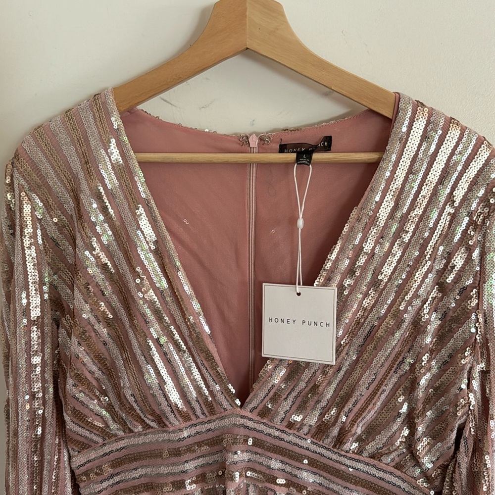NWT Honey Punch Sequin Mini Dress